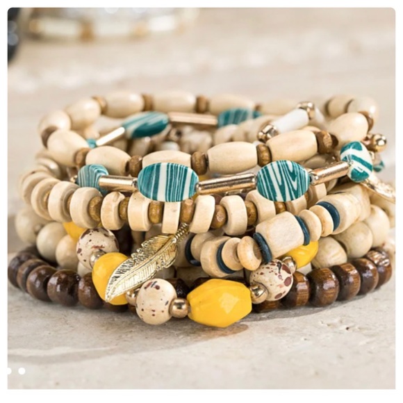 124 Jewelry 2 for $20💕 Multi Stranded Mixed Beads Bracelet - Picture 6 of 7